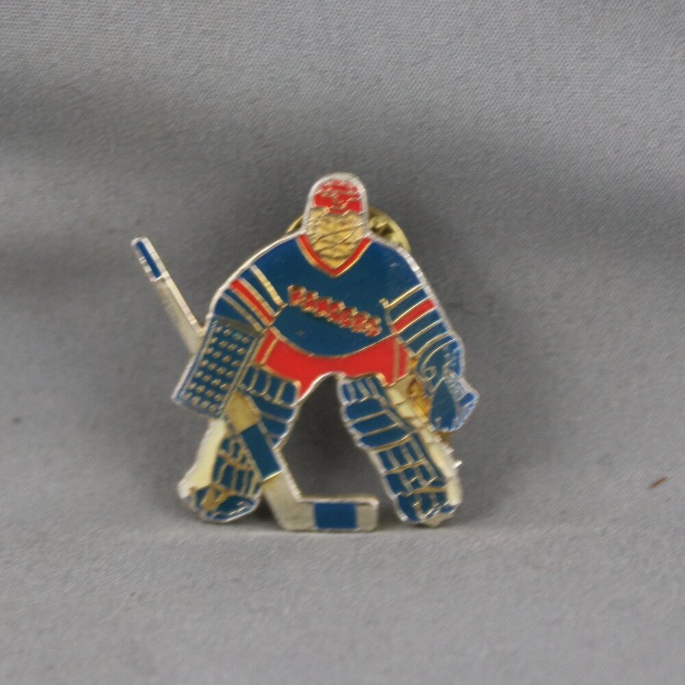 New York Rangers Pin (VTG) - 1990s Away Goalie by Ace - Inlaid Pin
